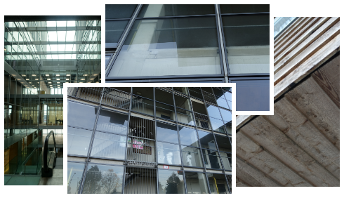 Photographs of building facades